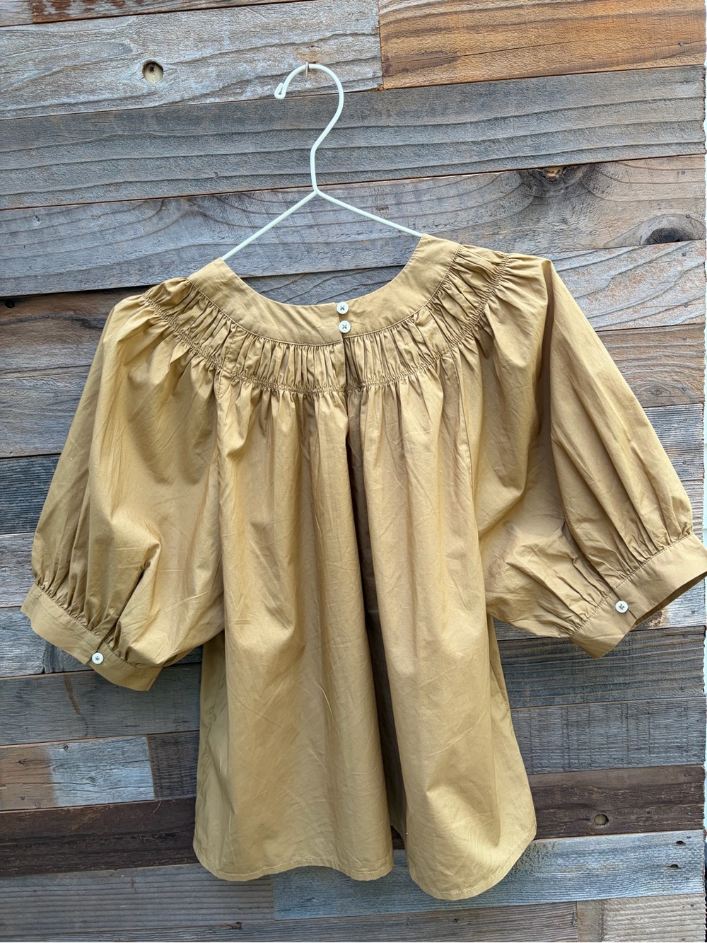 J crew Mustard Yellow Puff-Sleeve Women's Top